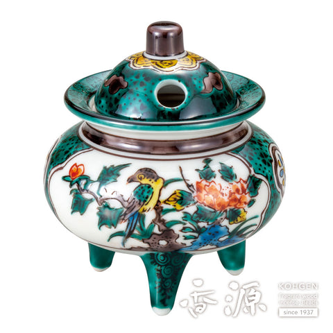 Kutani baked bean incense burner