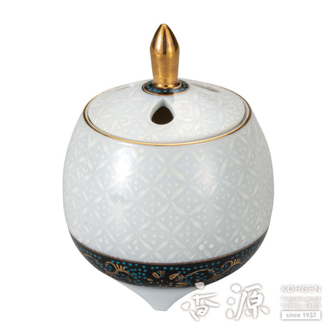 Kutani baked bean incense burner