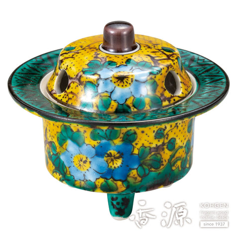 Kutani baked bean incense burner
