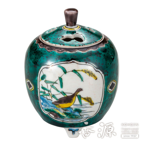 Kutani baked bean incense burner