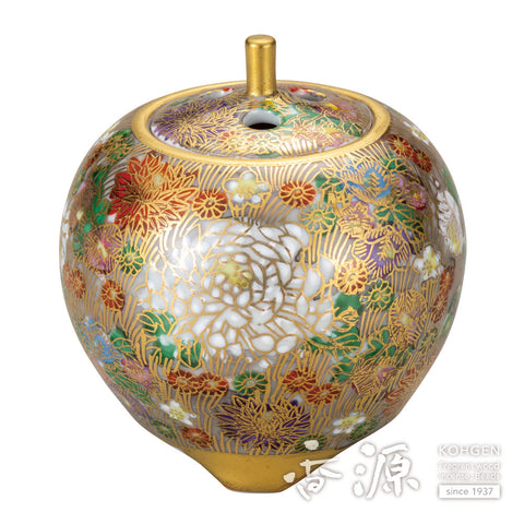 Kutani baked bean incense burner