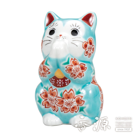 Kutani ware prayer cat