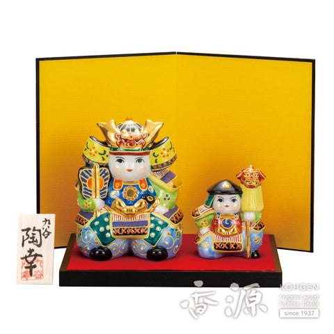 Kutani ware warrior doll