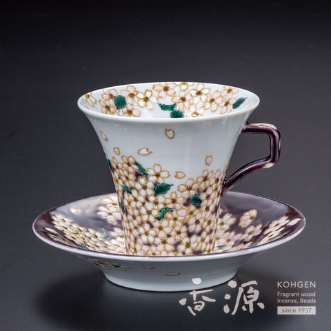 Kutani ware cup and saucer
