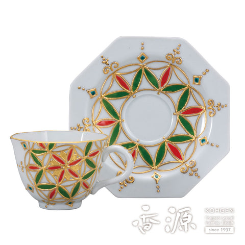 Kutani ware cup and saucer
