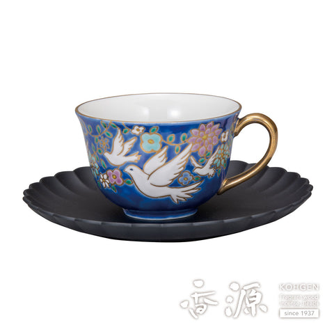 Kutani ware cup and saucer