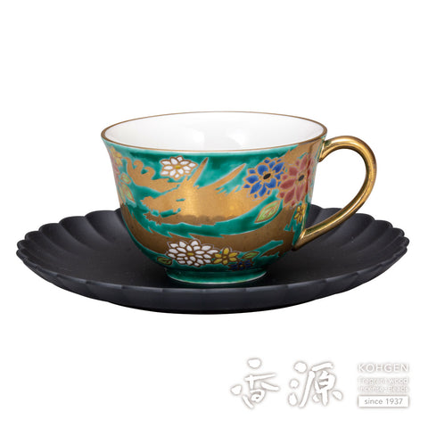 Kutani ware cup and saucer