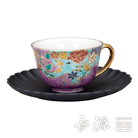 Kutani ware cup and saucer