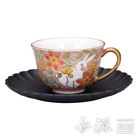 Kutani ware cup and saucer