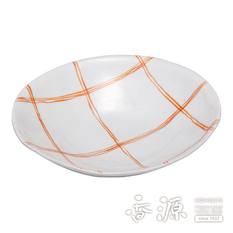 Kutani ware warped bowl