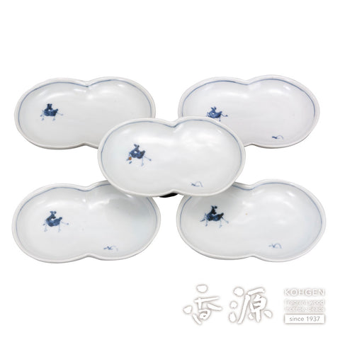 Kutani ware twin wheel plate