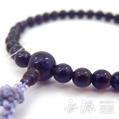 Women's Amethyst Prayer Beads, 8mm Bead, Wisteria Tassel