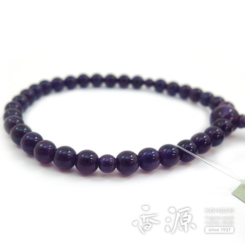 Women's Amethyst Prayer Beads, 8mm Bead, Iris Tassel
