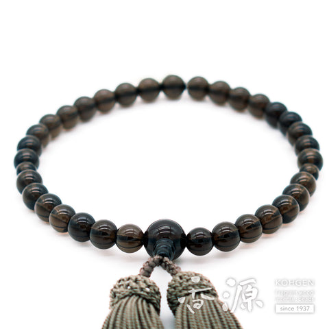 Women's Smoky Quartz Prayer Beads, 8mm Bead