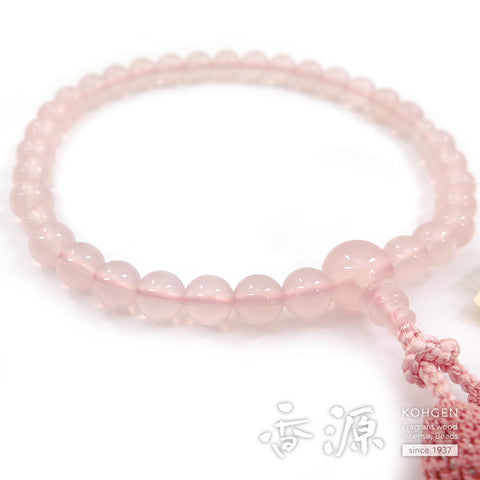 Women's Rose Quartz Prayer Beads, 8mm Bead, Limited Edition B