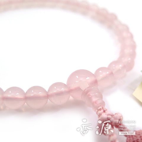 Women's Rose Quartz Prayer Beads, 8mm Bead, Limited Edition B