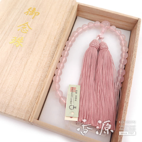 Women's Rose Quartz Prayer Beads, 8mm Bead, Limited Edition B