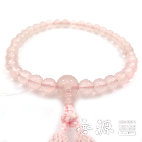 Women's Rose Quartz Prayer Beads, 8mm Bead, Limited Edition A