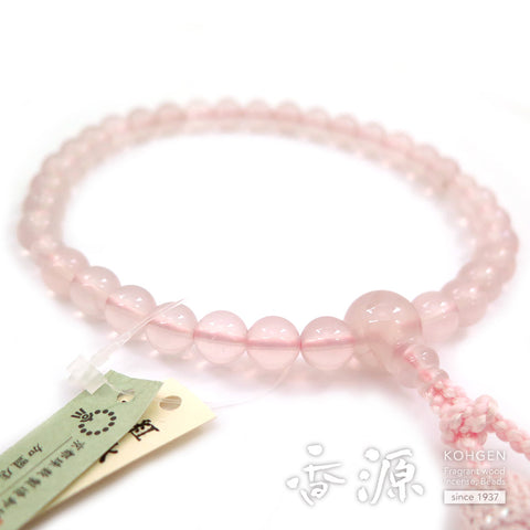 Women's Rose Quartz Prayer Beads, 8mm Bead, Limited Edition A