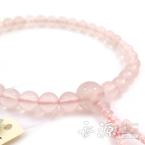 Women's Rose Quartz Prayer Beads, 8mm Bead, Limited Edition A