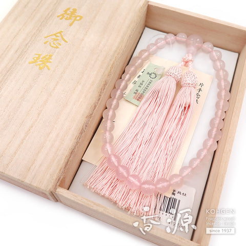Women's Rose Quartz Prayer Beads, 8mm Bead, Limited Edition A