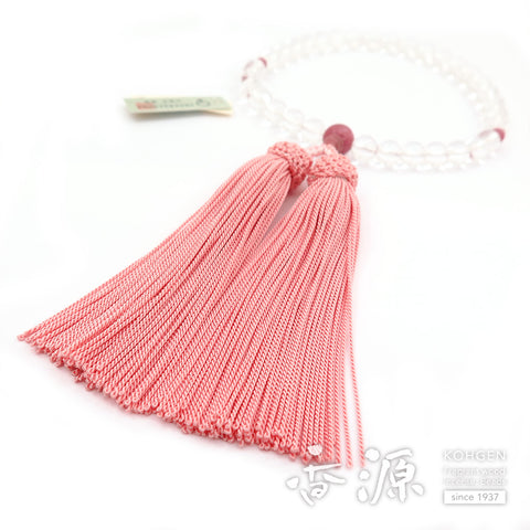 Women's Crystal Prayer Beads, 8mm Bead, Rose Gemstone, Limited Edition
