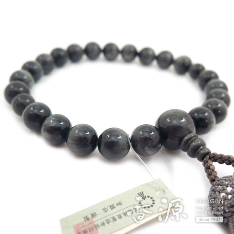 Men's prayer beads, grey cat's eye, item A