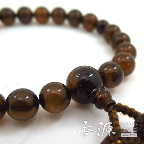 Men's prayer beads, brown agate