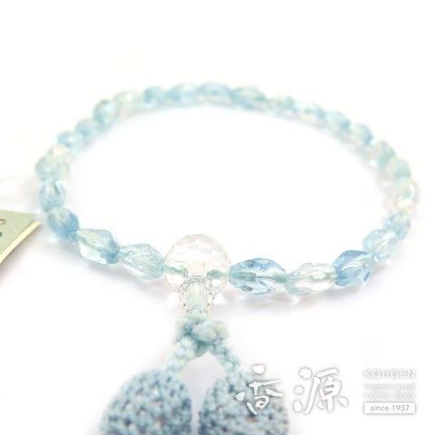 Women's Aquamarine Prayer Beads, Chip-Style Crystal, Limited Edition