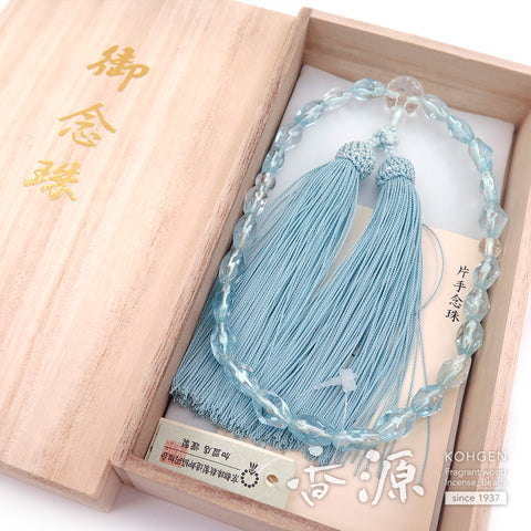 Women's Aquamarine Prayer Beads, Chip-Style Crystal, Limited Edition